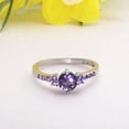 thumbnail image 6 of Opolski Luxury Women Faux Amethyst Inlaid Finger Ring Wedding Engagement Jewelry Gift, 6 of 7