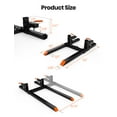 thumbnail image 5 of Kojooin 60" Clamp on Pallet Forks, 4000LBS Heavy Duty Quick Attach Bucket Fork with Adjustable Stabilizer Bar for Tractor Loader Skid Steer,Black, 5 of 7