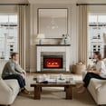 thumbnail image 6 of 44"L Electric Fireplace Mantel Wooden Surround Firebox, Free Standing Fireplace, with Remote Control, Adjustable LED Flame, 6 of 13