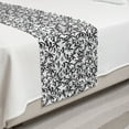 thumbnail image 2 of Floral Bed Runner, Silhouettes of Garden Burgeoning on Streaks Inky Sketch Art, Decorative Accent Bedding Scarf for Hotels Homes and Guestrooms, Twin, Charcoal Grey and White, by Ambesonne, 2 of 2