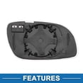 thumbnail image 4 of Reemplazo de vidrio del espejo izquierdo calefaccionado Unique Bargains para Volkswagen Touran 2003-2010, 4 of 6