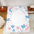 thumbnail image 5 of Feelyou Blue Pink Butterfly Full Size Sheets for Girl, Dreamy Cartoon Stars Bed Sheets, Kawaii Animal Sheet Sets, Super Cozy Room Decor, 4 Pieces, 5 of 7