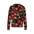 thumbnail image 6 of Neewe Christmas Sweatshirt for Women Crewneck Christmas Tree Long Sleeve Shirt Xmas Holiday Party Pullover Sweater Tops S-5XL, 6 of 6