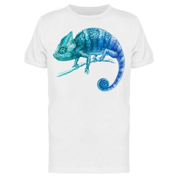 Turquoise Blue Chameleon T-Shirt Men -Image by Shutterstock, Male 3X-Large