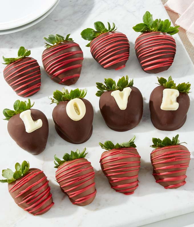 From You Flowers - Pink Swizzled Chocolate-Covered Strawberries