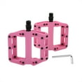 thumbnail image 1 of Pedal de bicicleta de nylon Unique Bargains, pedal plano sin tiras reflectantes, rosa, adecuado para ejes de 14 mm, pedal antideslizante para BMX MTB bicicletas de carretera 1 par, 1 of 7