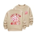 thumbnail image 2 of Girls Sweatshirts 3D Novelty Jumper Kids Tops Teen Sweatshirts Long Sleeve Pullover Khaki 3-4 Years, 2 of 5