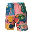 thumbnail image 4 of Logiee Colorful Summer Fruit Table Print Mens Swim Trunks Quick Dry Board Shorts,Breathable Hawaii Beach Shorts Swimwear Bathing Suits-XX-Large, 4 of 6