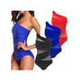 thumbnail image 3 of Plus Size Women One Piece Mesh See Through One Shoulder Swimsuit Swimwear Padded Bikini Bathing Beach Wear, 3 of 6
