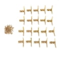 thumbnail image 2 of 10 Pair Folding Mechanism Hardware Fitting Hinges for Spring Standing - Bronze & , 31x33mm, 2 of 8