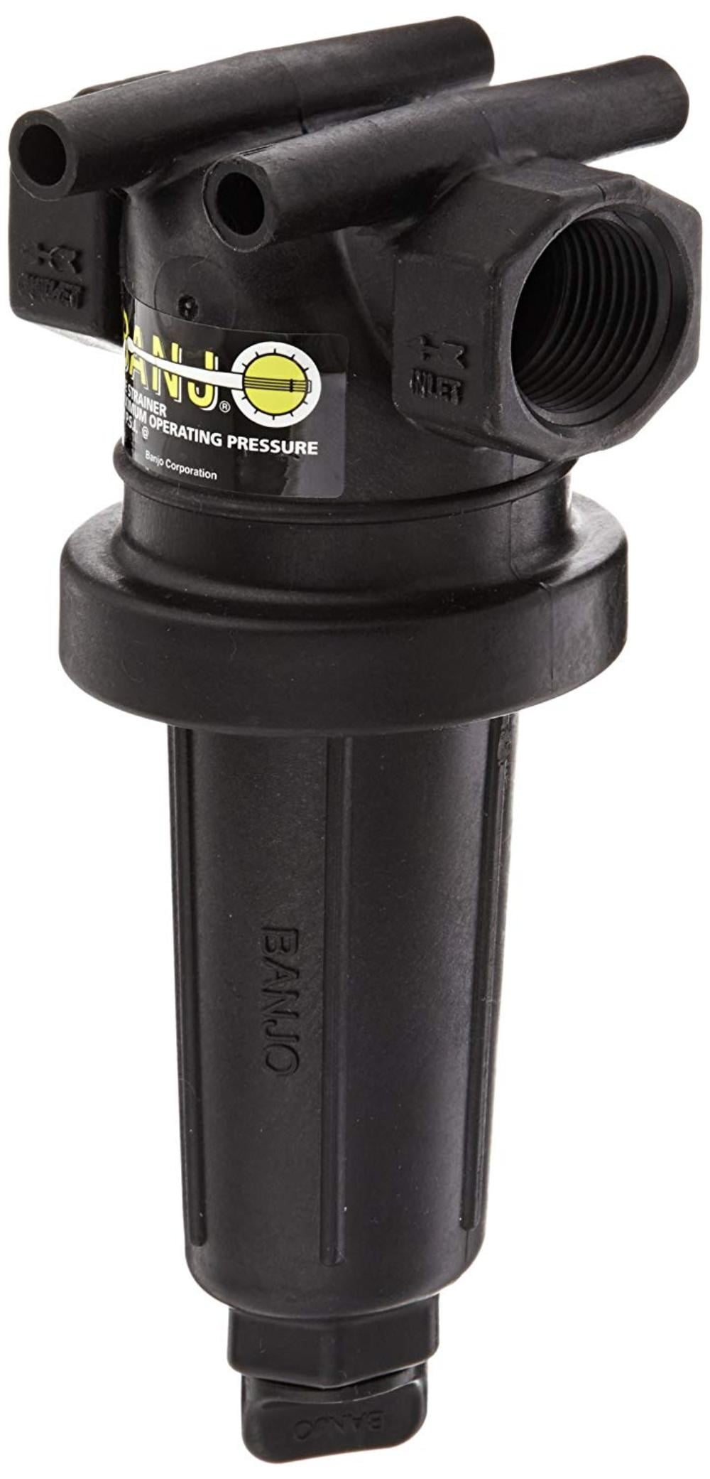 Banjo LST10050 Polypropylene TStrainer, 50 Mesh, 1" NPT Female By