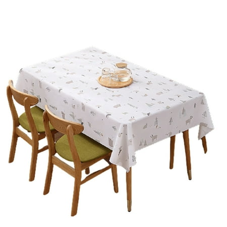 

Waterproof and Oil-proof Tablecloth with Simple Cute Cartoon Pattern PEVA Wash-free Home Furnishing for Stand Table Simple But Elegant The Number 137 * 137 Cm