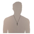 thumbnail image 3 of HZMAN Catholic Jesus Christ on INRI Cross Crucifix Gold Silver Tone stainless steel Pendant Necklace 22+2 Chain (Silver), 3 of 7