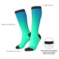 thumbnail image 4 of Naloa blue green colors Knee Socks, High Socks Long Stretchy Sock Women Knee High Stocking, Long Socks for Women, 4 of 6