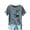 Gray, variant on Womens Swimsuit Set Patchwork Cat Print Cover Up Design Crew Neck Short Sleeve Casual Silhouette Soft Fabric for Summer Water Activities White M
