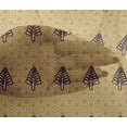 thumbnail image 4 of oneOone Viscose Chiffon Dark Mustard Fabric Tree & Geometric Block Craft Projects Decor Fabric Printed By The Yard 42 Inch Wide, 4 of 4