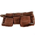 thumbnail image 3 of CHEETAH: Suede Leather 11 Pocket Tool And Nail Apron with Leather Belt, 3 of 7