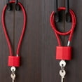 thumbnail image 6 of Portable Padlock Waterproof Rustproof with 2 Keys Durable Cable Luggage Locks for Gate Cabinet Storage Case Small Fences Baggage Black, 6 of 10
