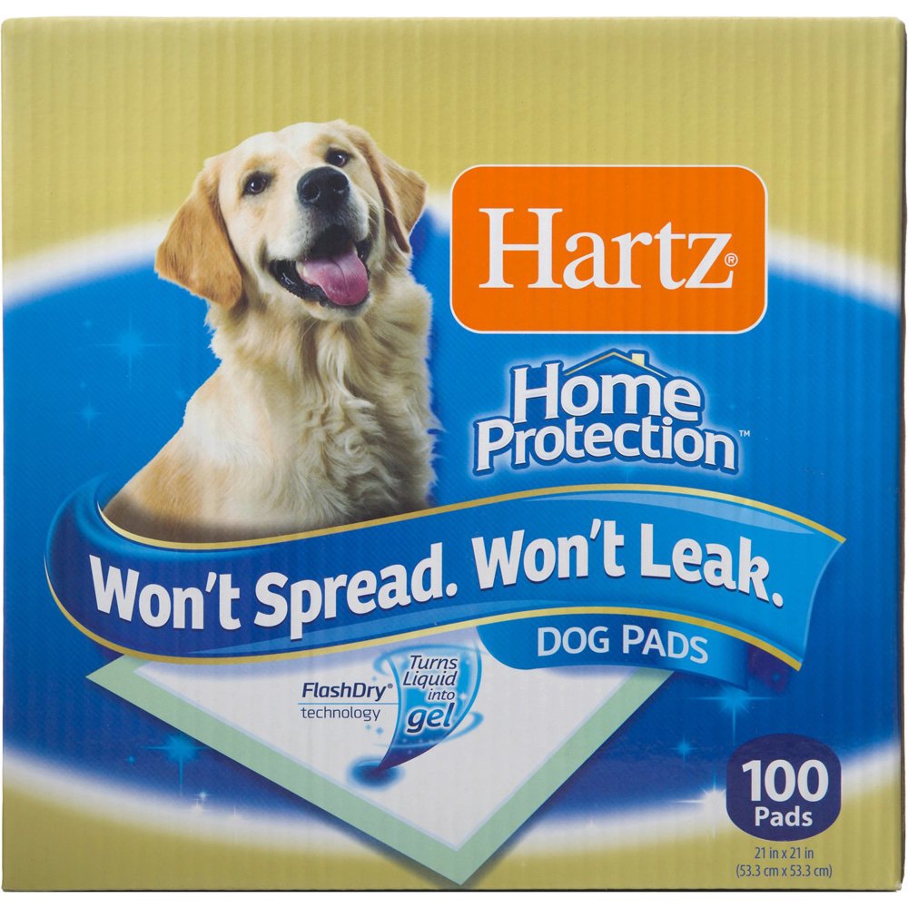 Hartz Dog Pads, Home Protection, 21x 21 Inch, 100 Count, 2 Pack