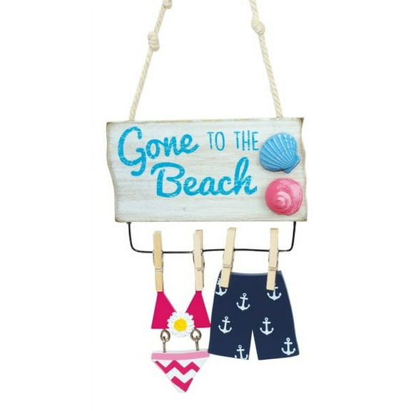Gone to the Beach Swimsuits Hanging on the Line Christmas Holiday Ornament