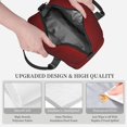 thumbnail image 3 of Naloa Red Geometric Print Lunch Bag for Women & Men Insulated Lunch Box or Cooler Lunch Tote Bags for Work, Travel, Outdoor, 3 of 5