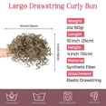 thumbnail image 2 of Curly Chignon, Synthetic Short Hair Bun, Natural Looking Soft Curly Hairpiece with Adjustable Bangs for Women Daily Use Party Wedding, Multi-Color 25cm Lightweight Easy To Wear, 2 of 3
