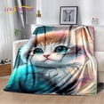 thumbnail image 1 of Couverture Ragdoll Chat Persan Calico Chat Garfield Couverture Douce pour Maison Chambre Lit Canapé Couverture Enfants, 1 of 7