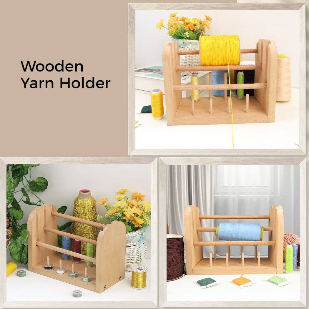 Wooden Yarn Holder for Crocheting, Yarn Holder Dispenser for Crocheting