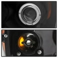 thumbnail image 3 of Spyder Automotive Headlight Assembly 5010001 Halogen Bulb; Projector Beam With LED Halo; High H1/Low H1 Clear Bulb; Clear Lens; Black Housing; Set of 2, 3 of 9
