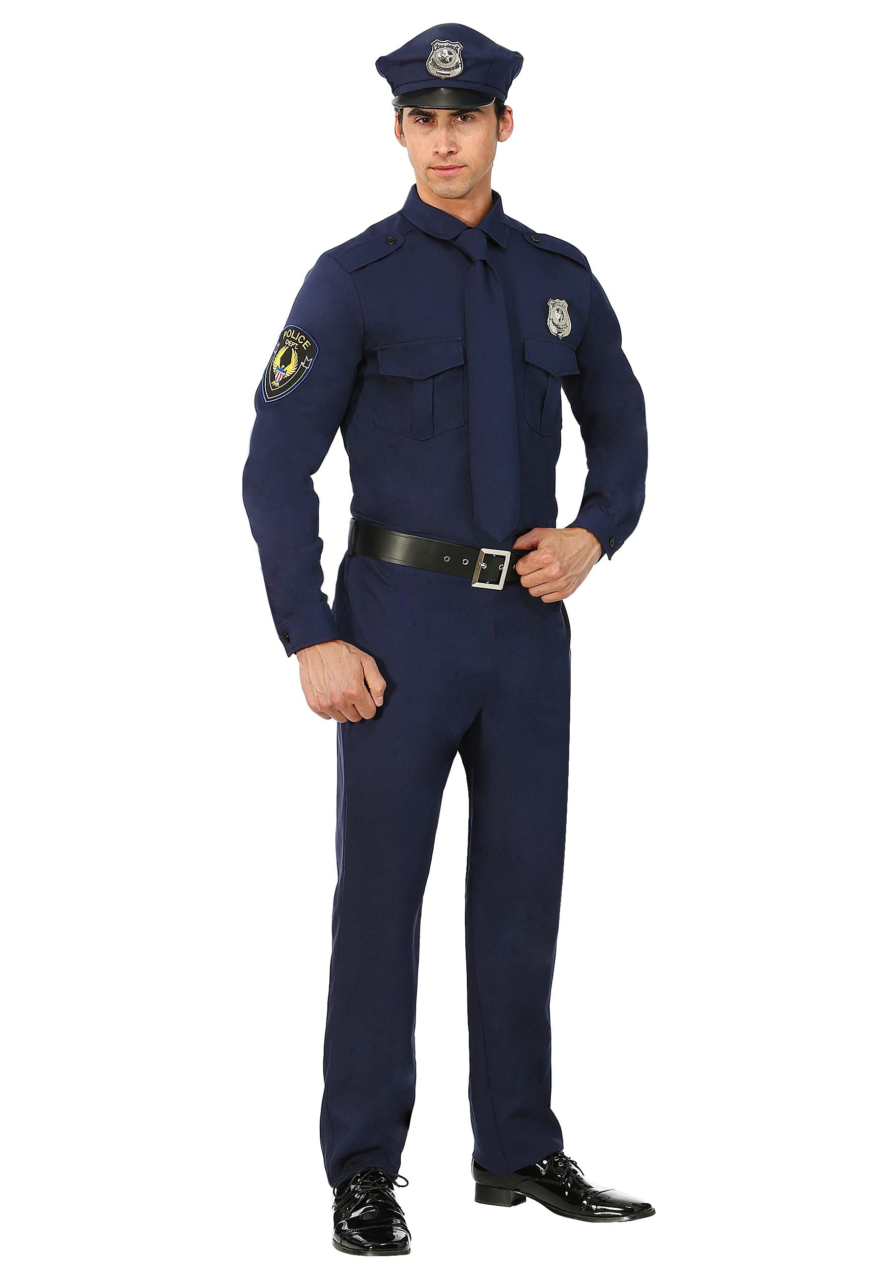 Mens Police Costume Cop Officer Fancy Uniform Costume Fancy Dress M L XL 