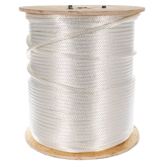 Golberg Braided Nylon Rope with Galvanized Wire Core - High Tensile Strength Cable Halyard for Flagpoles - 3/8 Inch x 50 Feet