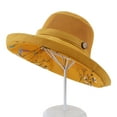 thumbnail image 2 of SPRING PARK Summer Women Sun Hat Wide Fold Up Brim Bucket Cap UV Protection Beach Wear, 2 of 8
