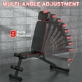 thumbnail image 6 of GIKPAL 9 Positions Adjustable Weight Bench,Foldable Workout Bench Olympic Weight Bench Press for Home Gym Full Body Strength Training,Support up to 800lbs, 6 of 7