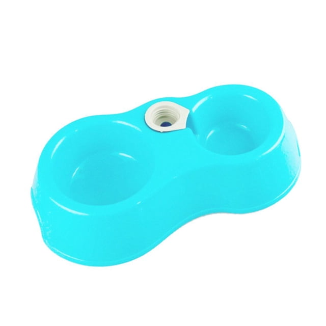 Methold 1 Uds. Bebederos de plástico para cachorros y mascotas, dispensador automático de agua, de comida, cuenco para mascotas, perro, gato, Suministros para perros Azul Methold JJ14581-01B