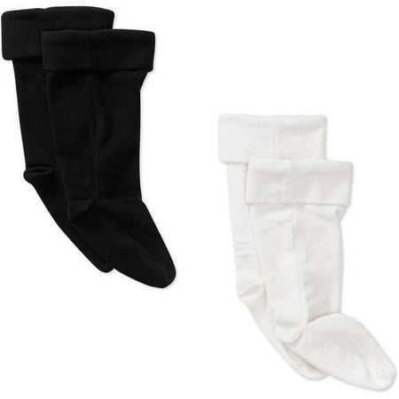 Women's Solid Assorted Rain Boot Liners, 2-Pack