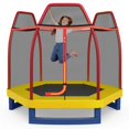 thumbnail image 3 of Costway Trampolín infantil de 2,13 m con red de seguridad, colchón de resorte y lona de salto, color naranja, 3 of 3