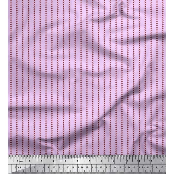 Soimoi Cotton Jersey Fabric Triangle Shirting Print Fabric by Yard 58 Inch Wide