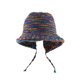 thumbnail image 2 of Gorro de lana con protección para las orejas con rayas de arcoíris para otoño e invierno, gorro de punto con punta cerrada y cordones pequeños con aspecto de rostro para mujer, 2 of 2