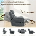thumbnail image 4 of Power Lift Recliner for Elderly 28 Inch Wide Seat, Lay Flat Lift Chair with Heat Massage, Cup Holder & Wireless Phone Charger, USB Type C Charging, Big Tall 400 lbs, 4 of 9