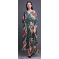 thumbnail image 2 of Bimba Floral Ladies Kaftan Holiday Loungewear Maxi Dress Beach Coverup-4X-5X, 2 of 5