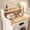 White Natural A, variant on OMCMUU Cabinet with Washer Dryer Countertop, 2 Storage Shelves, White