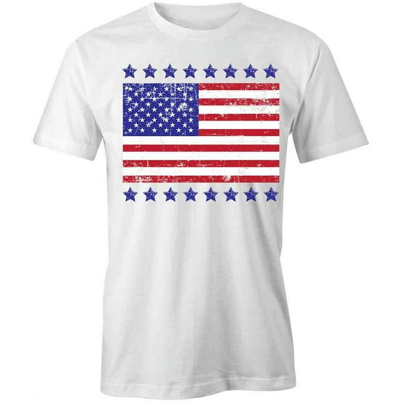 American Flag T-Shirt | Patriotic American White Tee Gift