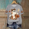 thumbnail image 5 of Leey-World Halloween Shirts for Women Short Sleeve Halloween Printed T-Shirt Tops for Women Graphic Shirt Crew Neck Season Tops, 5 of 5