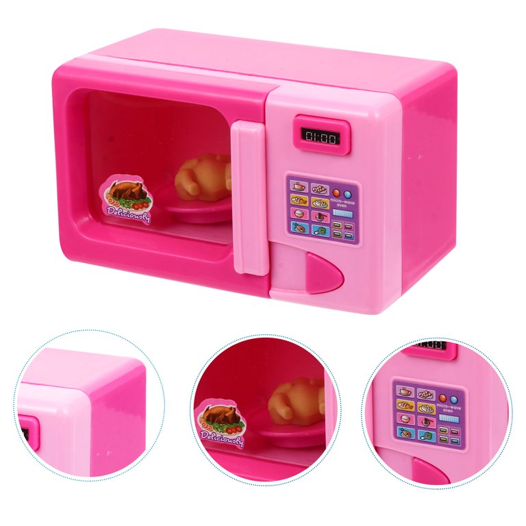 Cute Mini Pink Microwave Oven Toys for Children Kitchen Pretend Play  Simulation Educational Role Playing House Kids Baby Toys - AliExpress