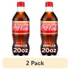 (2 pack) Coca-Cola Vanilla Soda Pop Bottle, 20 fl oz