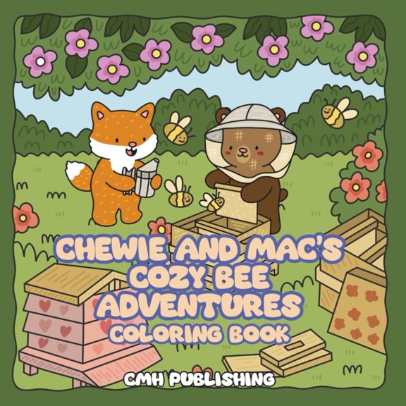 Chewie and Mac Cozy Beekeeping Adventure Coloring Book