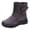Gray, variant on Women's Winter Outdoor Waterproof Snow Boots Comfortable Warm Lined Non-Slip Side Zipper Short Ankle Booties