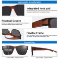 thumbnail image 7 of TINHAO Polarized Sunglasses Fit Over Glasses for Men Women, Retro Square Sunglasses UV400 Protection Shades, 7 of 7