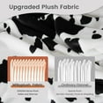 thumbnail image 2 of Cow Print Throw Blanket Non Shedding MilkyPlush™ Fleece 330GSM Thick Blankets Western Room Decor Super Soft Warm for Adults Kids Girl Gifts Bedroom Couch Sofa Travel Black White 40"x50", 2 of 6