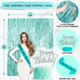 thumbnail image 3 of 5th Birthday Decorations Birthday Party Supplies Five Birthday Banner| Teal Green Confetti Balloons for her| 5th Bday Cake Topper, 3 of 5